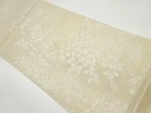 紗 萩模様織出し袋帯